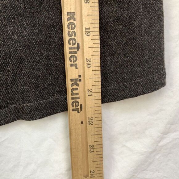 Vtg Anthropologie Burning Torch Wool Zip Blazer Coat S Brown Jacket Academia Y2K - Picture 14 of 15